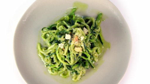 Zucchini Spaghetti with Arugula Pesto Recipe by Clinton Kelly - The Chew